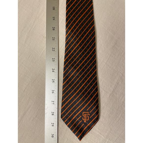 San Francisco Giants Men's Neck Tie Logo‎ Baseball Orange Black State Farm - Picture 2 of 4